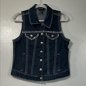 Style & Company denim bling vest